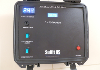 Analisador de H2S Sulfit HS com marca da Fokal